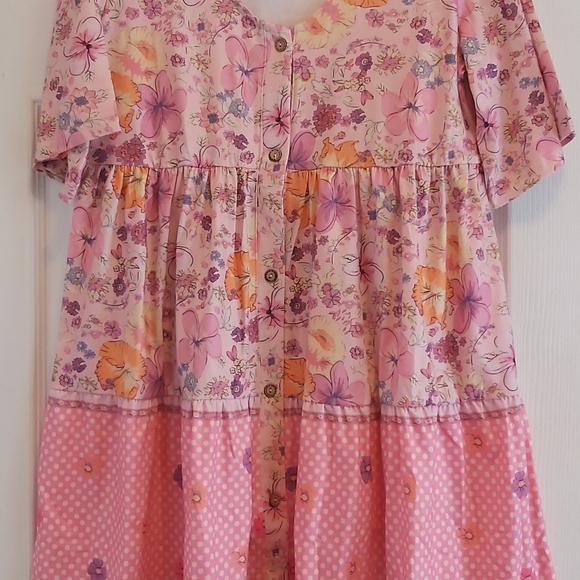 079. Multicolor Hibiscus Floral Print Ruffle Mini Dress Size S - Picture 3 of 15